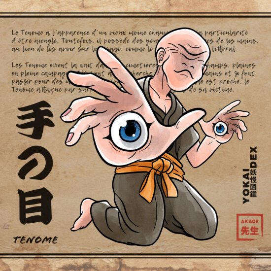 Yokaidex yokai akage sensei tenome mains oeil yeux visage