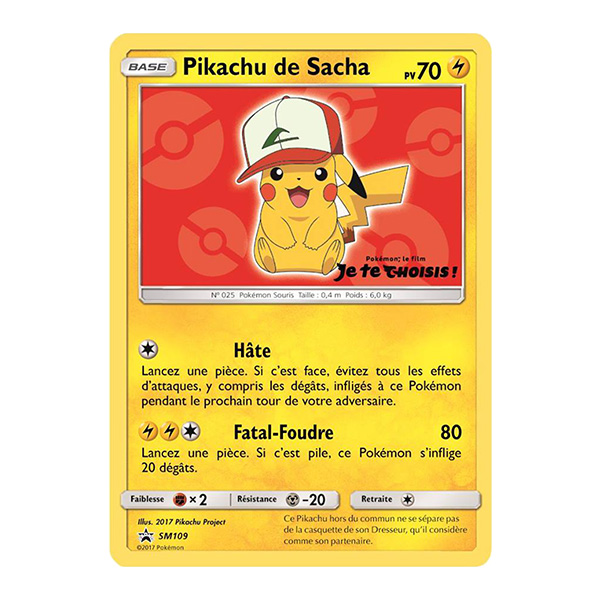 Pikachu de Sacha [SM109] Promo film Je Te Choisis (FR)